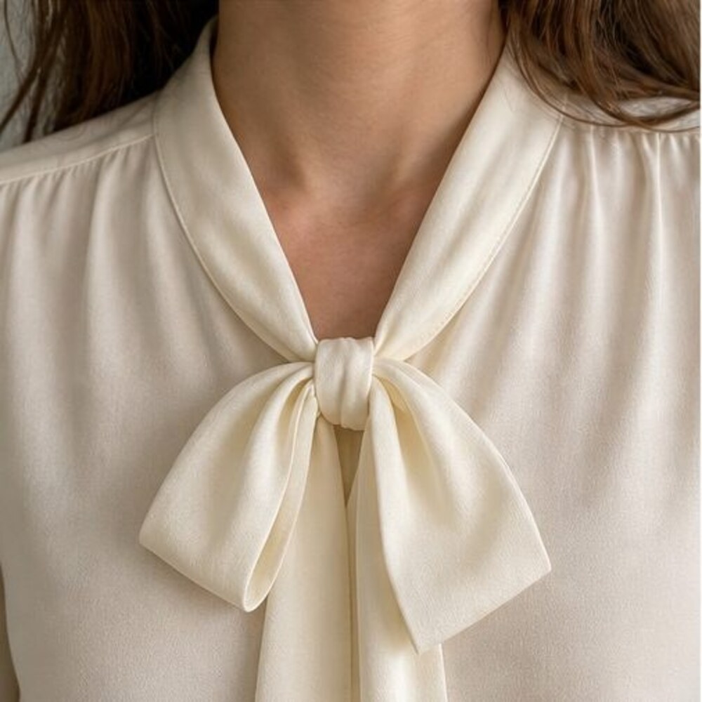 White Button Blouse - Picture 4 of 6